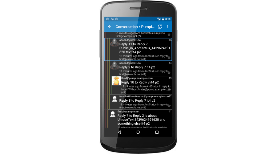 Conversation view on Smartphone